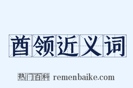 酋领近义词是什么意思的图片